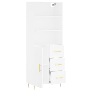 vidaXL Highboard White 69.5x34x180 cm Engineered Wood