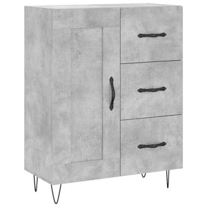 vidaXL Highboard Concrete Grey 69.5x34x180 cm Engineered Wood