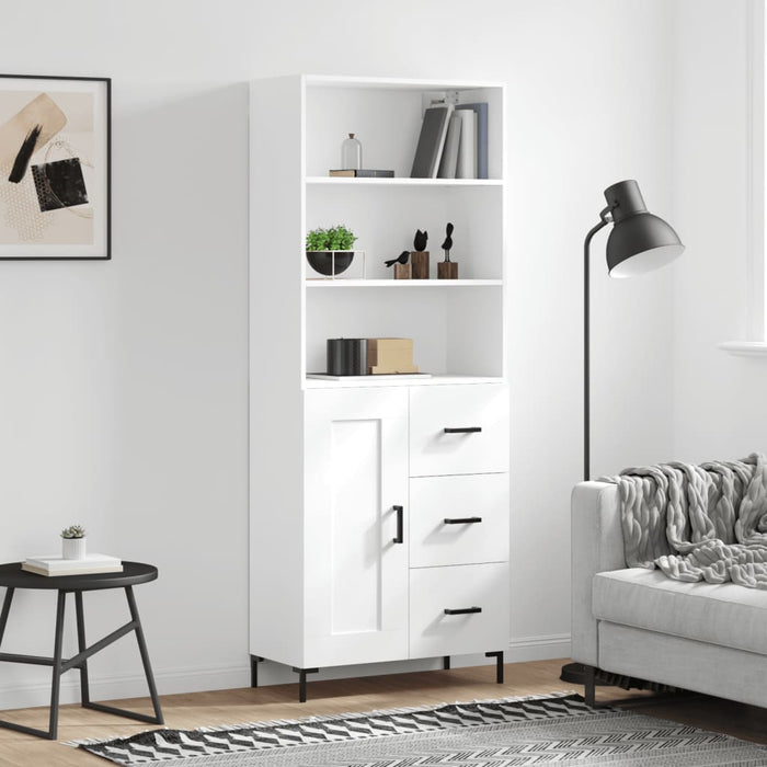 vidaXL Highboard White 69.5x34x180 cm Engineered Wood