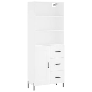 vidaXL Highboard White 69.5x34x180 cm Engineered Wood