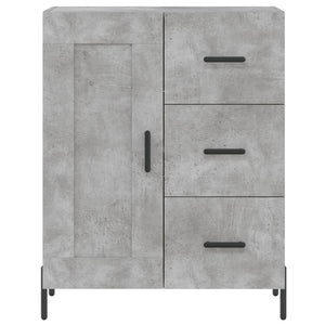 vidaXL Highboard Concrete Grey 69.5x34x180 cm Engineered Wood