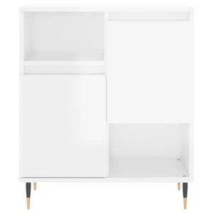 vidaXL Sideboards 2 pcs High Gloss White Engineered Wood