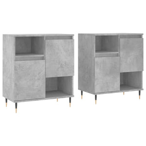 vidaXL Sideboards 2 pcs Concrete Grey Engineered Wood