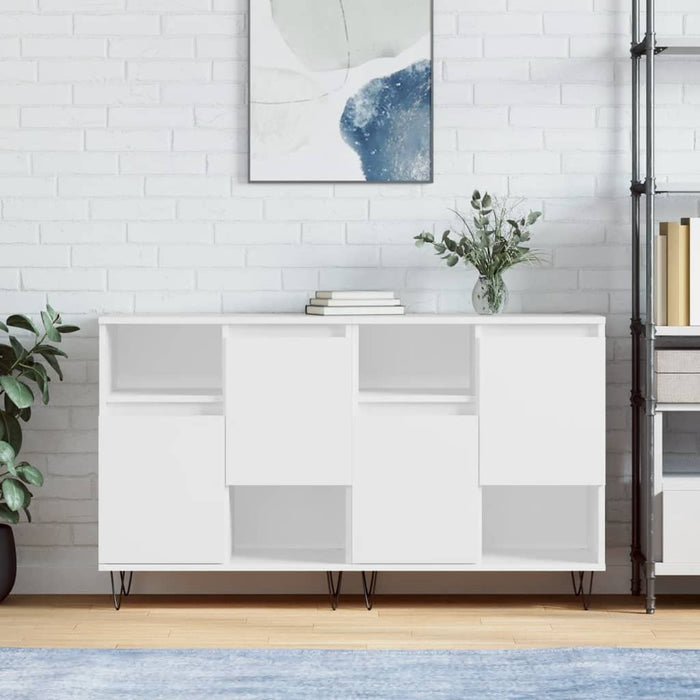 vidaXL Sideboards 2 pcs White Engineered Wood