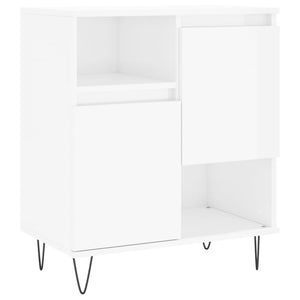 vidaXL Sideboards 2 pcs High Gloss White Engineered Wood