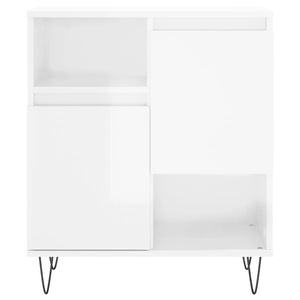 vidaXL Sideboards 2 pcs High Gloss White Engineered Wood