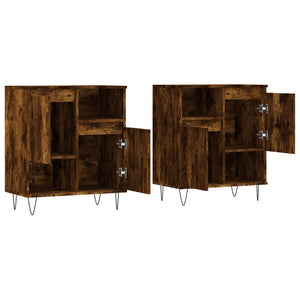 vidaXL Sideboards 2 pcs Smoked Oak Engineered Wood