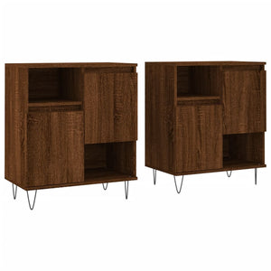 vidaXL Sideboards 2 pcs Brown Oak Engineered Wood