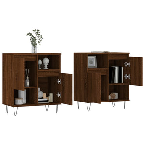 vidaXL Sideboards 2 pcs Brown Oak Engineered Wood