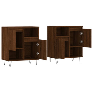 vidaXL Sideboards 2 pcs Brown Oak Engineered Wood