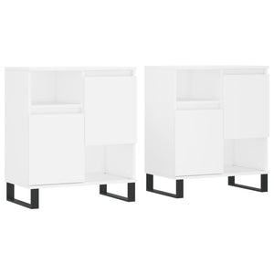 vidaXL Sideboards 2 pcs White Engineered Wood