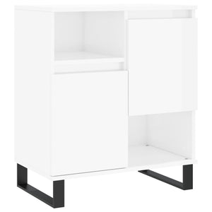 vidaXL Sideboards 2 pcs High Gloss White Engineered Wood