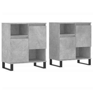 vidaXL Sideboards 2 pcs Concrete Grey Engineered Wood