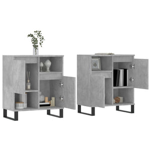 vidaXL Sideboards 2 pcs Concrete Grey Engineered Wood