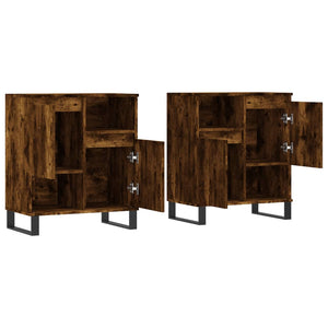 vidaXL Sideboards 2 pcs Smoked Oak Engineered Wood