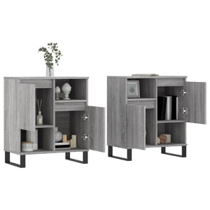 vidaXL Sideboards 2 pcs Grey Sonoma Engineered Wood