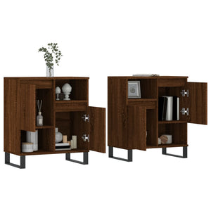 vidaXL Sideboards 2 pcs Brown Oak Engineered Wood