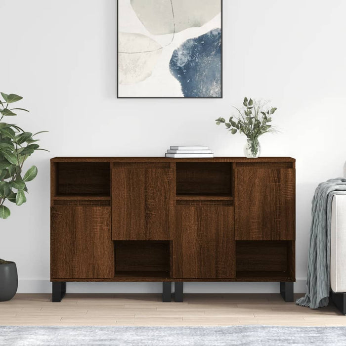 vidaXL Sideboards 2 pcs Brown Oak Engineered Wood