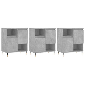 vidaXL Sideboards 3 pcs Concrete Grey Engineered Wood