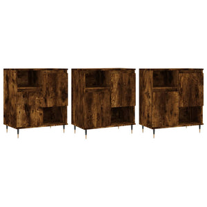 vidaXL Sideboards 3 pcs Smoked Oak Engineered Wood