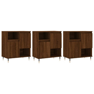 vidaXL Sideboards 3 pcs Brown Oak Engineered Wood