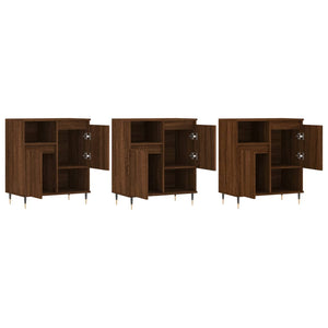 vidaXL Sideboards 3 pcs Brown Oak Engineered Wood