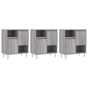 vidaXL Sideboards 3 pcs Grey Sonoma Engineered Wood