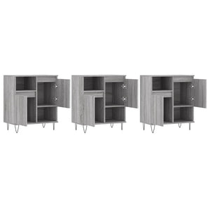 vidaXL Sideboards 3 pcs Grey Sonoma Engineered Wood