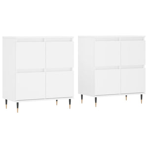 vidaXL Sideboards 2 pcs White Engineered Wood