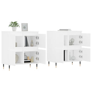 vidaXL Sideboards 2 pcs White Engineered Wood