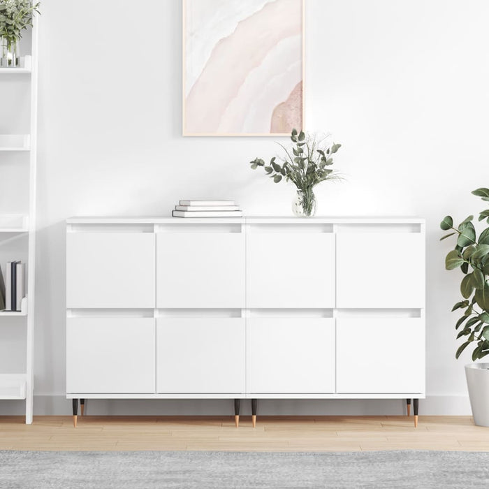 vidaXL Sideboards 2 pcs White Engineered Wood