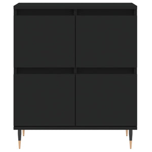 vidaXL Sideboards 2 pcs Black Engineered Wood