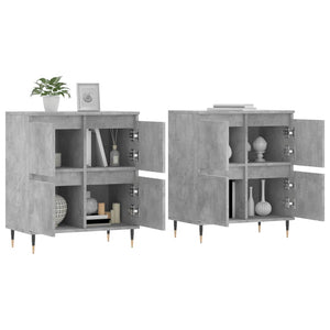 vidaXL Sideboards 2 pcs Concrete Grey Engineered Wood