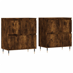 vidaXL Sideboards 2 pcs Smoked Oak Engineered Wood