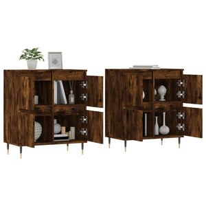 vidaXL Sideboards 2 pcs Smoked Oak Engineered Wood