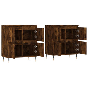 vidaXL Sideboards 2 pcs Smoked Oak Engineered Wood