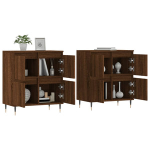 vidaXL Sideboards 2 pcs Brown Oak Engineered Wood