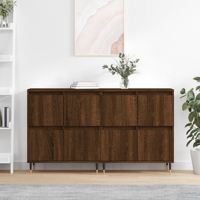 vidaXL Sideboards 2 pcs Brown Oak Engineered Wood