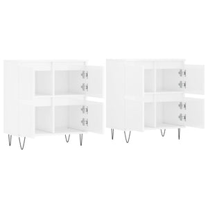 vidaXL Sideboards 2 pcs High Gloss White Engineered Wood