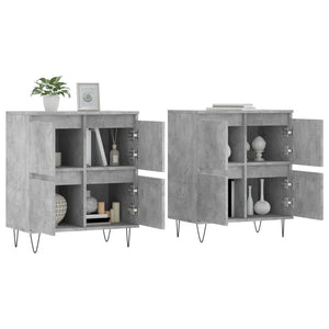 vidaXL Sideboards 2 pcs Concrete Grey Engineered Wood