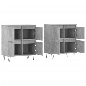 vidaXL Sideboards 2 pcs Concrete Grey Engineered Wood