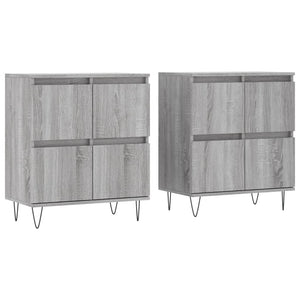 vidaXL Sideboards 2 pcs Grey Sonoma Engineered Wood