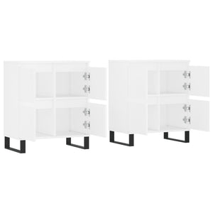 vidaXL Sideboards 2 pcs White Engineered Wood