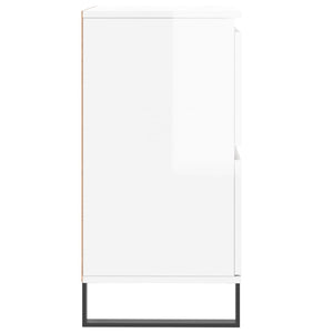 vidaXL Sideboards 2 pcs High Gloss White Engineered Wood