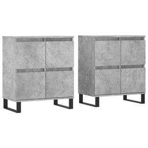 vidaXL Sideboards 2 pcs Concrete Grey Engineered Wood