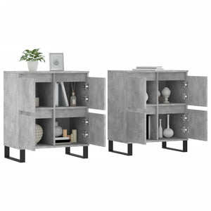 vidaXL Sideboards 2 pcs Concrete Grey Engineered Wood