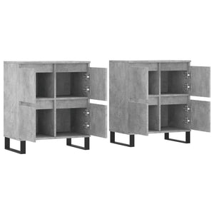 vidaXL Sideboards 2 pcs Concrete Grey Engineered Wood