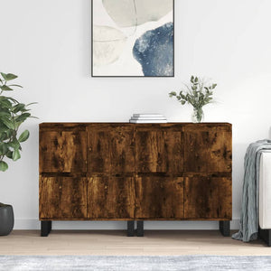 vidaXL Sideboards 2 pcs Smoked Oak Engineered Wood