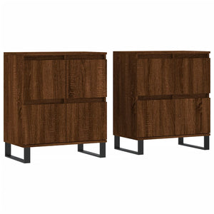 vidaXL Sideboards 2 pcs Brown Oak Engineered Wood