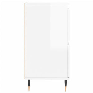 vidaXL Sideboards 3 pcs High Gloss White Engineered Wood